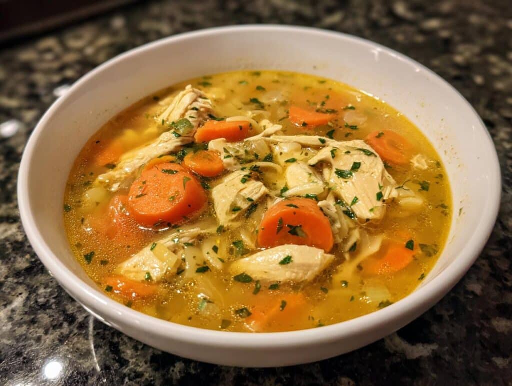 Creamy Garlic Herb Chicken Soup
