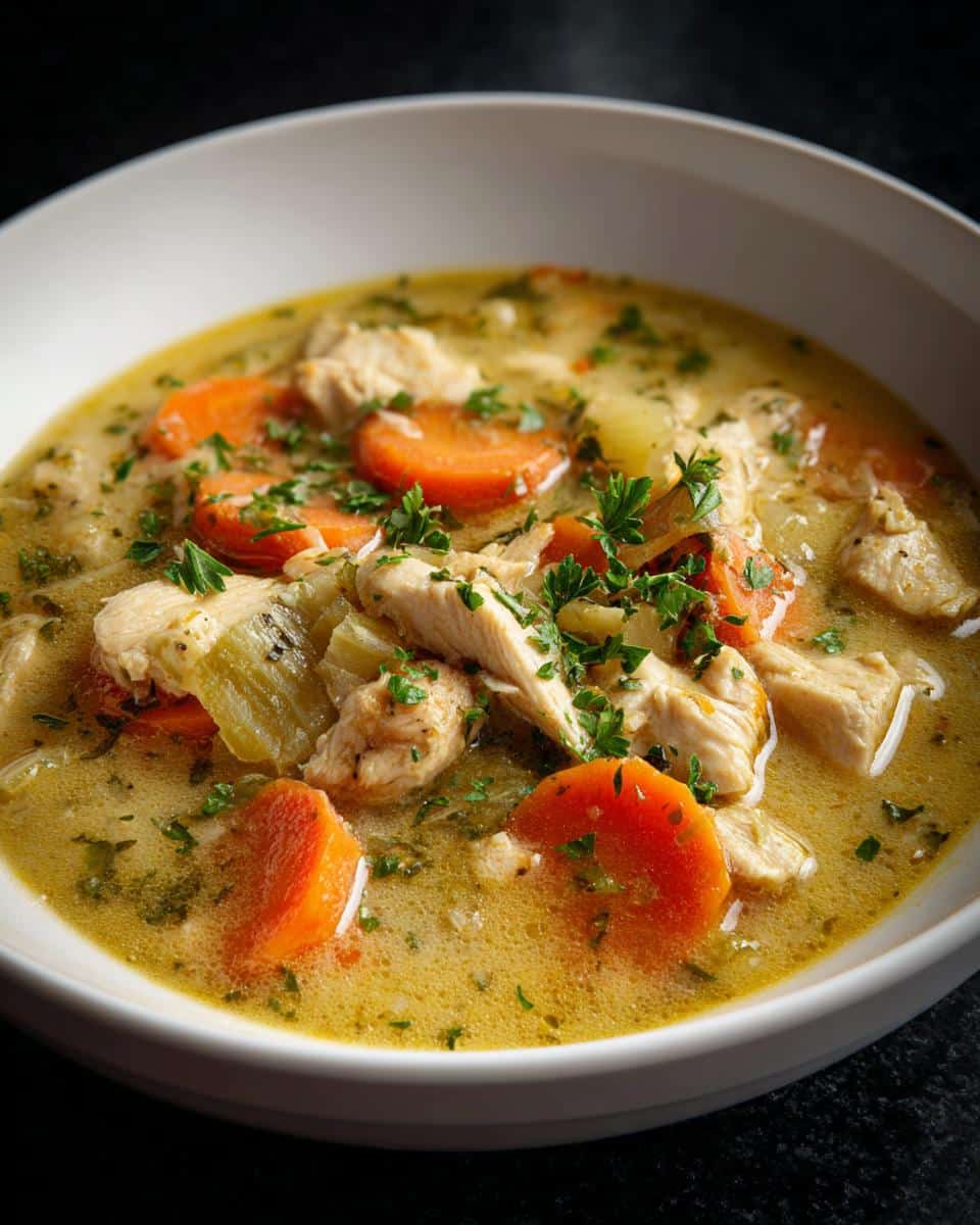 Creamy Garlic Herb Chicken Soup - detail 2