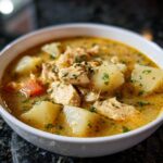 Creamy Garlic Potato Chicken Soup