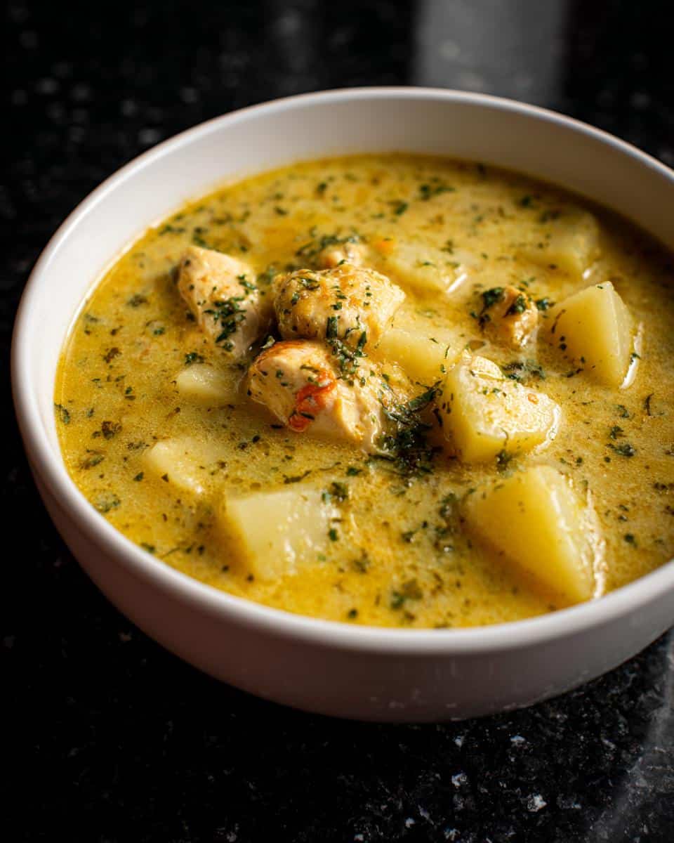 Creamy Garlic Potato Chicken Soup - detail 2