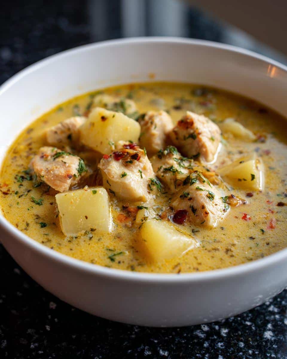 Creamy Garlic Potato Chicken Soup - detail 3