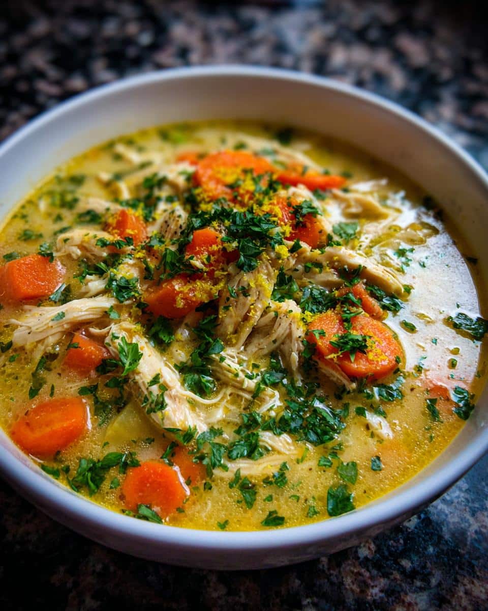 Creamy Herb Lemon Chicken Soup - detail 1