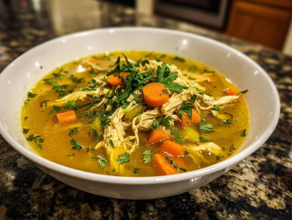 Creamy Herb Lemon Chicken Soup