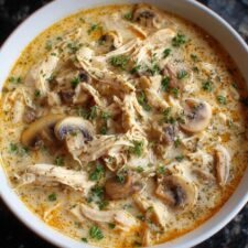 Creamy Mushroom Chicken Chowder in Just 30 Minutes