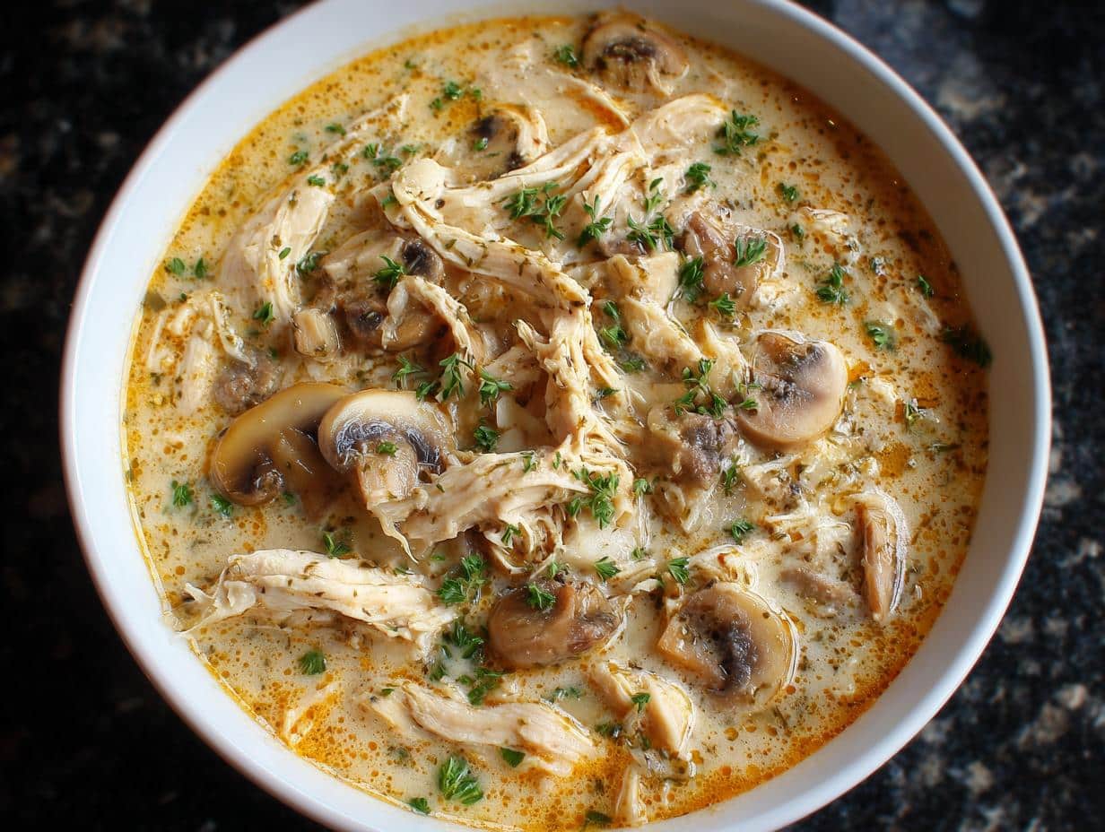Creamy Mushroom Chicken Chowder