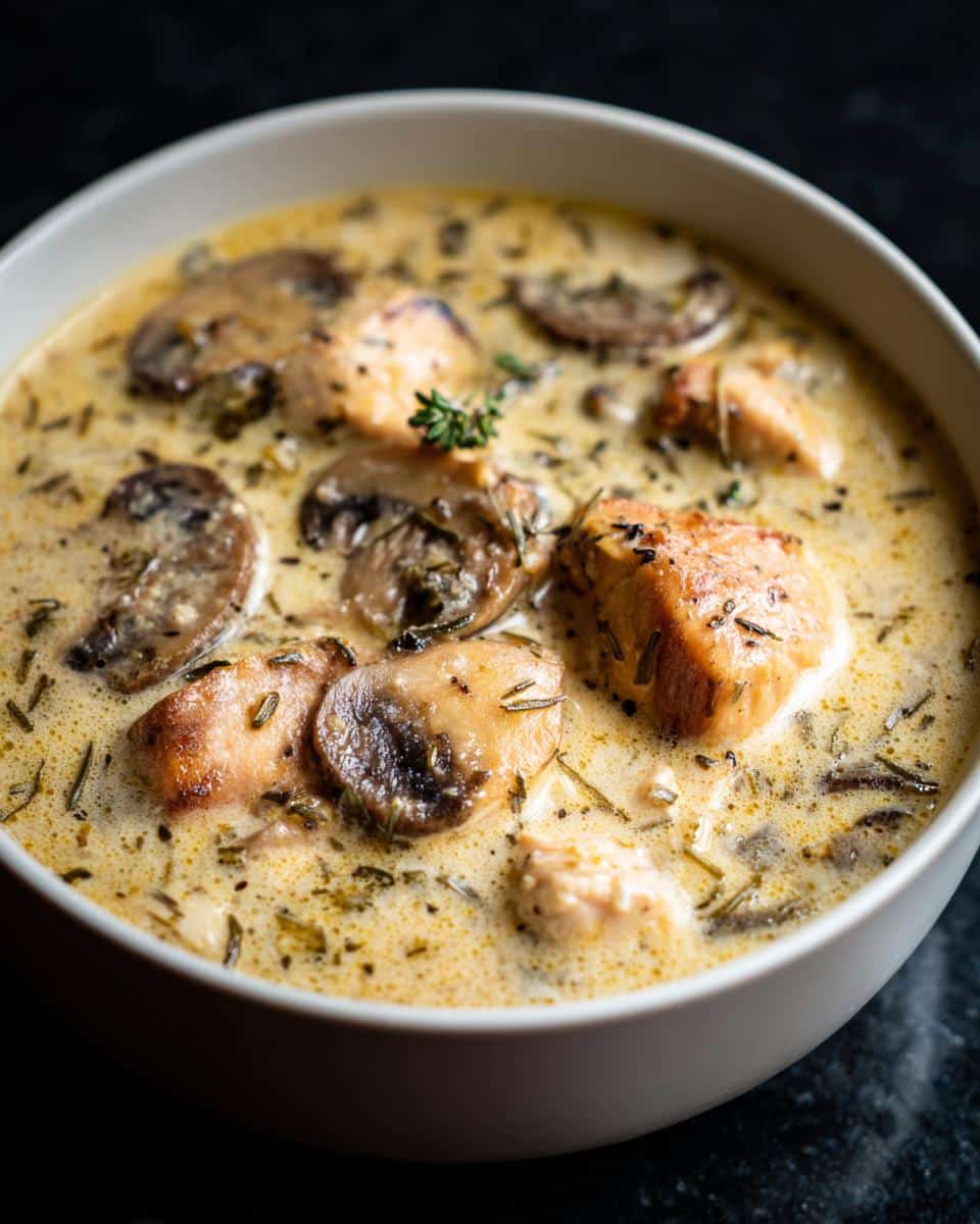 Creamy Mushroom Chicken Soup - detail 1