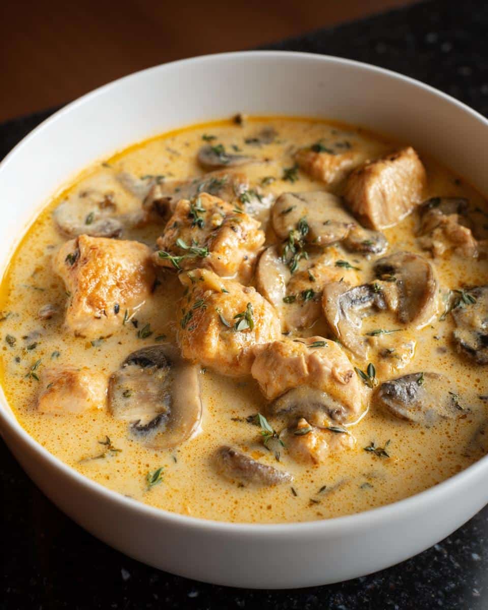 Creamy Mushroom Chicken Soup - detail 2