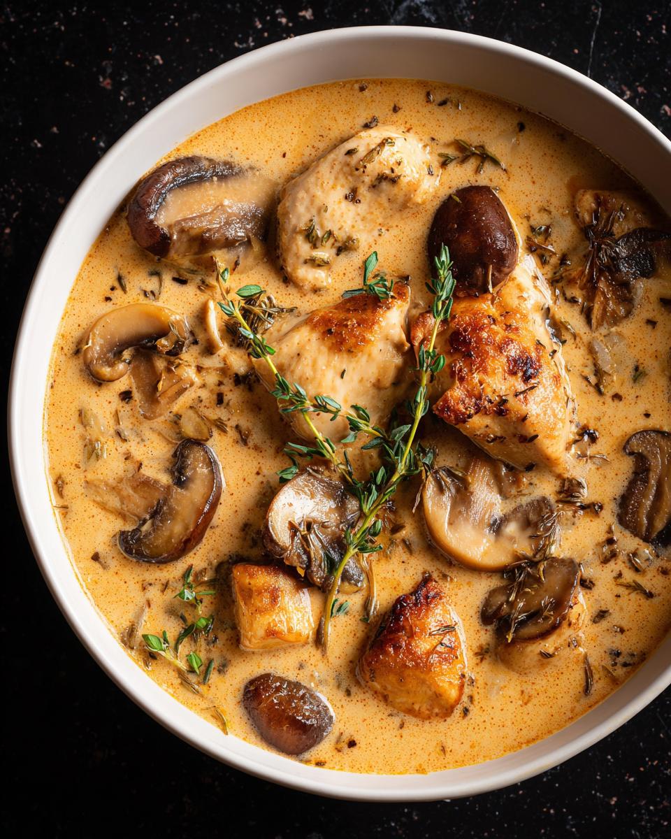 Creamy Mushroom Garlic Chicken Soup - detail 4
