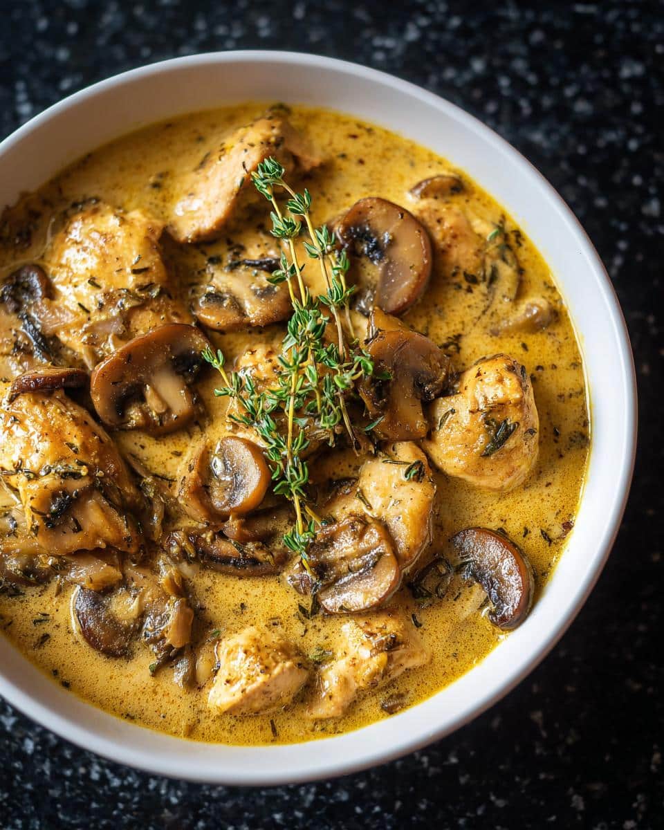 Creamy Mushroom Herb Chicken Soup - detail 1