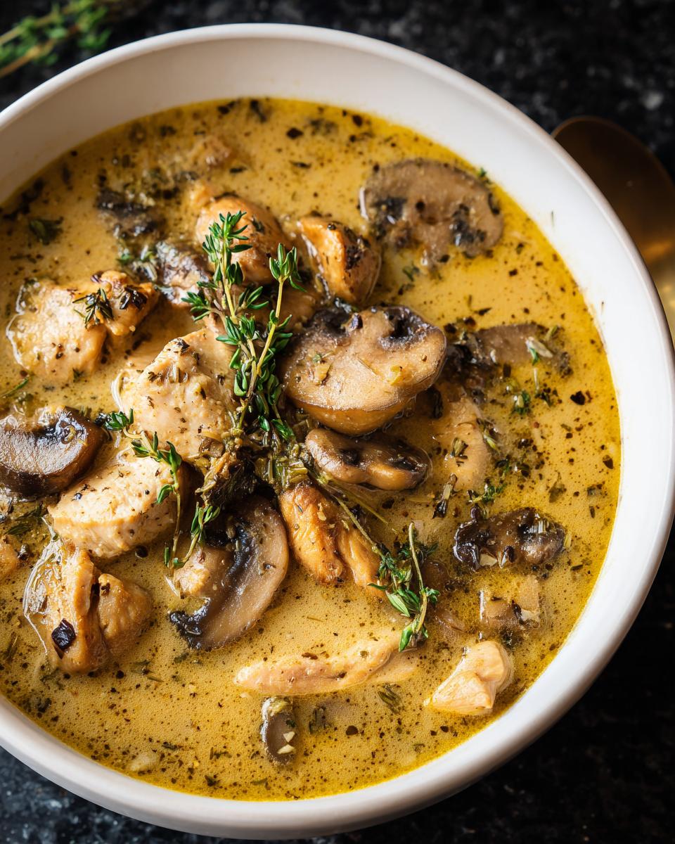 Creamy Mushroom Herb Chicken Soup - detail 2