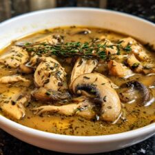 18-Minute Creamy Mushroom Herb Chicken Soup Perfection
