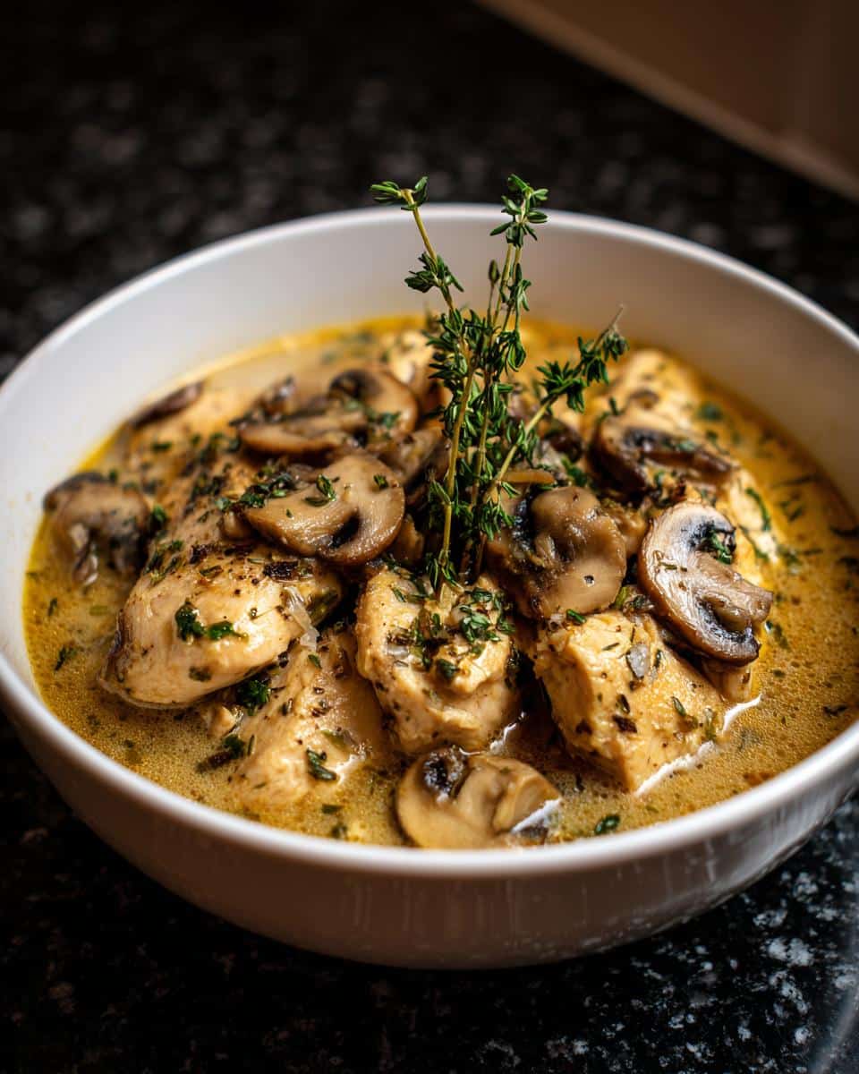 Creamy Mushroom Herb Chicken Soup - detail 3
