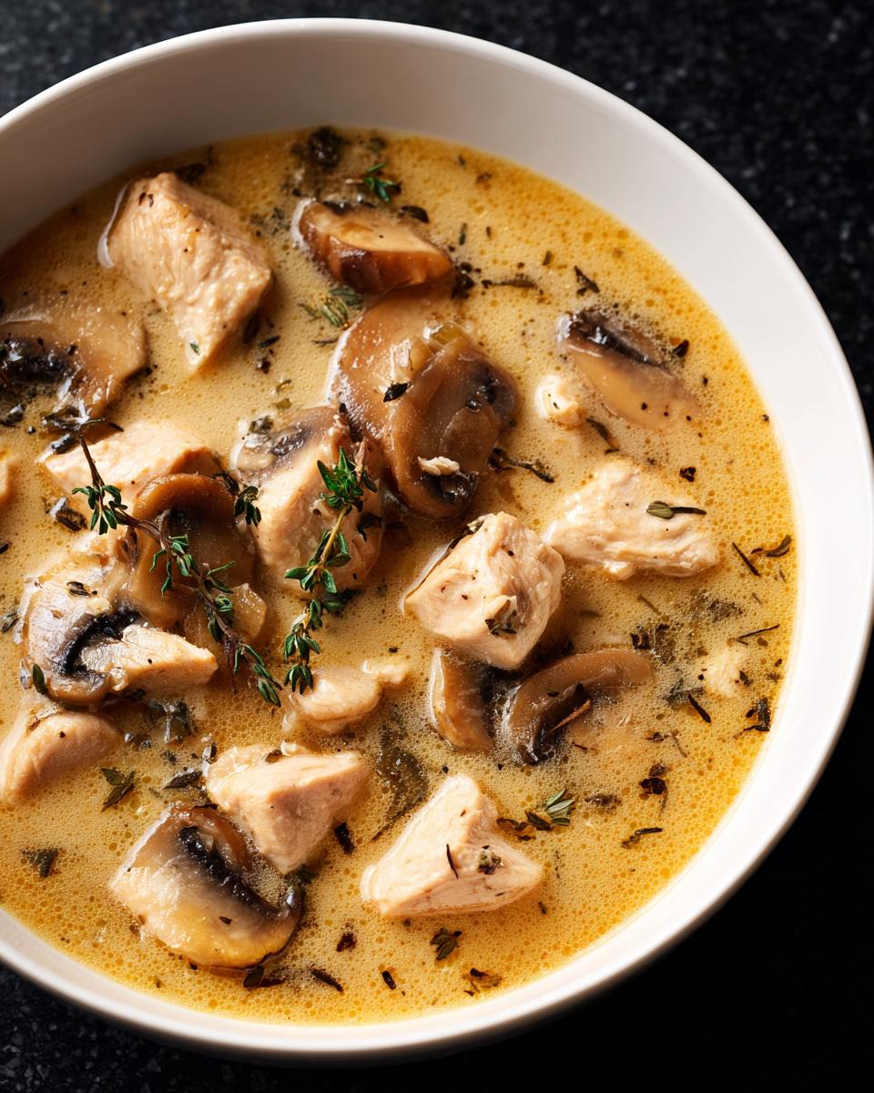Creamy Mushroom Herb Chicken Soup - detail 4