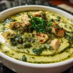 Creamy Pesto Chicken Soup