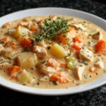 Creamy Roasted Garlic Chicken Chowder