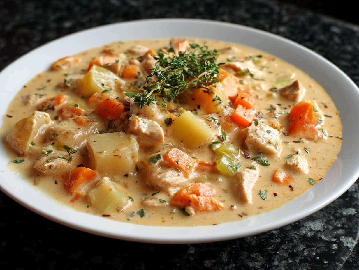 Creamy Roasted Garlic Chicken Chowder