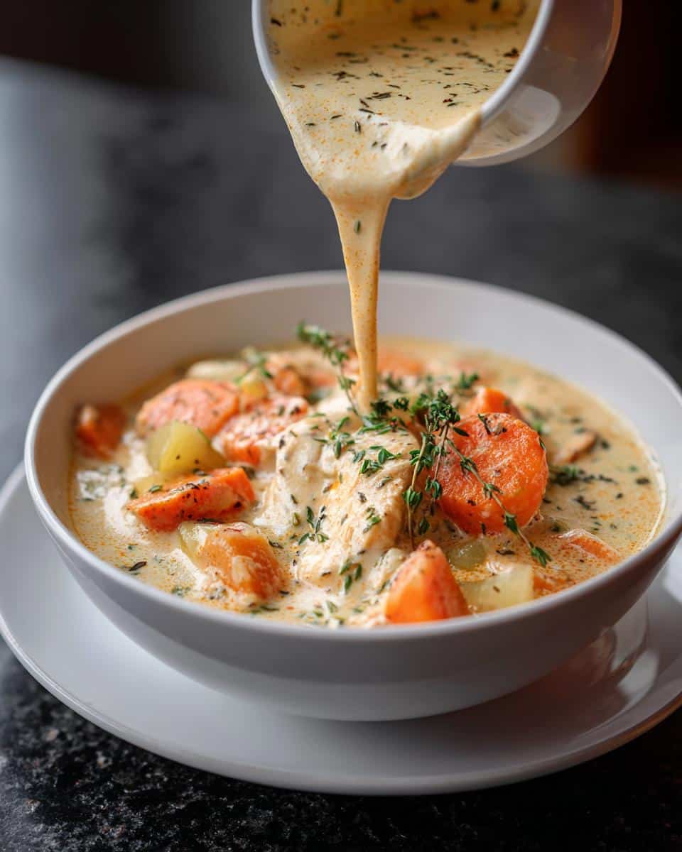 Creamy Roasted Veggie Chicken Soup - detail 1
