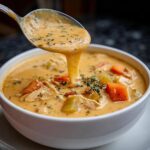 Creamy Roasted Veggie Chicken Soup