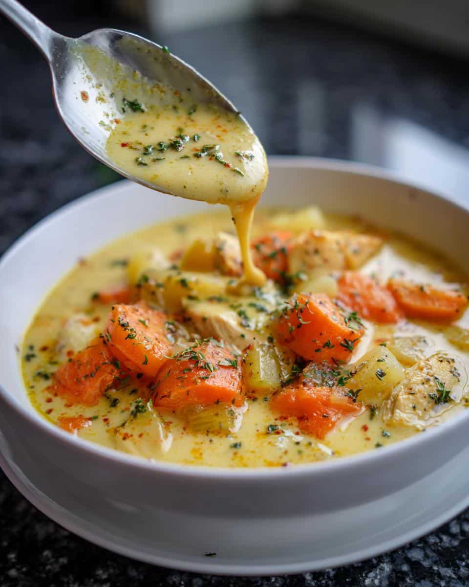 Creamy Roasted Veggie Chicken Soup - detail 2