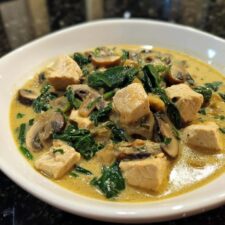 35-Minute Creamy Spinach Mushroom Chicken Soup Magic