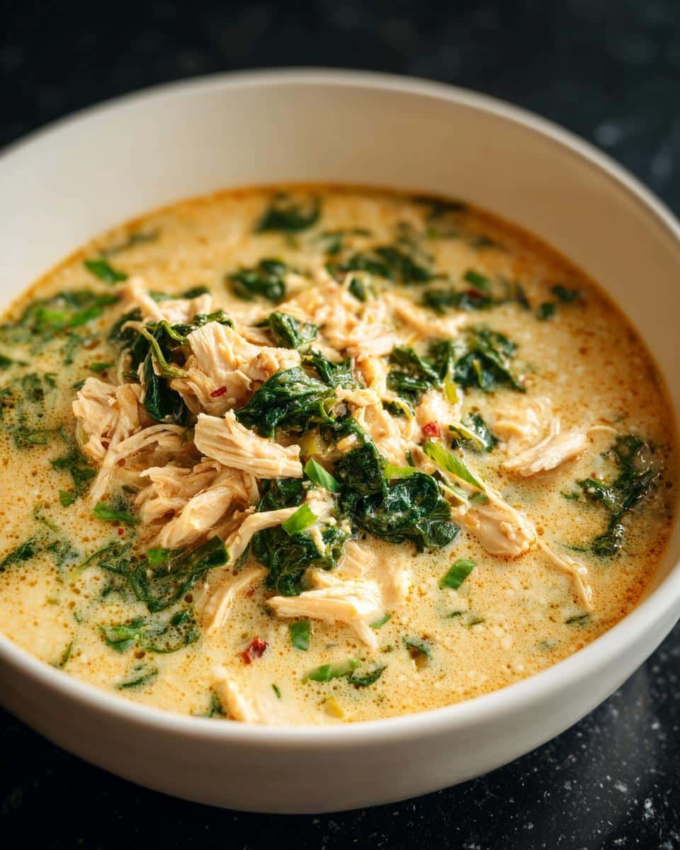 Creamy Spinach Parmesan Chicken Soup - detail 4
