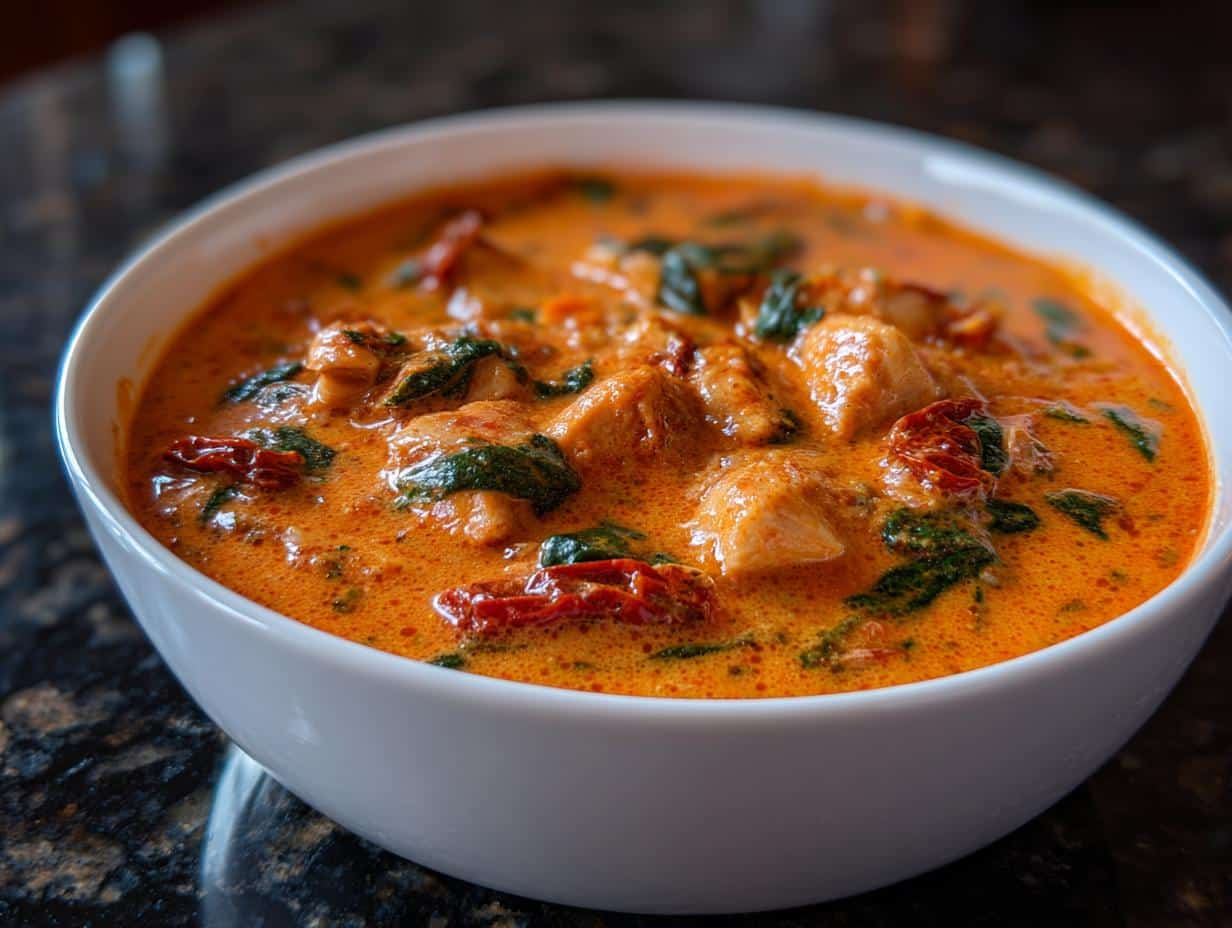 Creamy Sun-Dried Tomato Chicken Soup