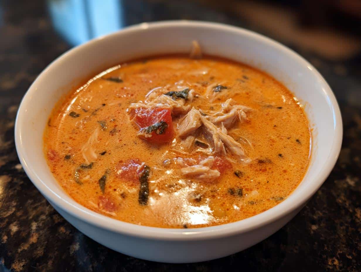 Creamy Tomato Basil Chicken Soup