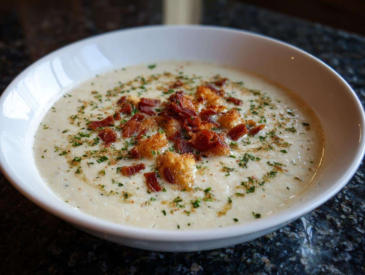 Creamy White Bean Soup with Herb Salt