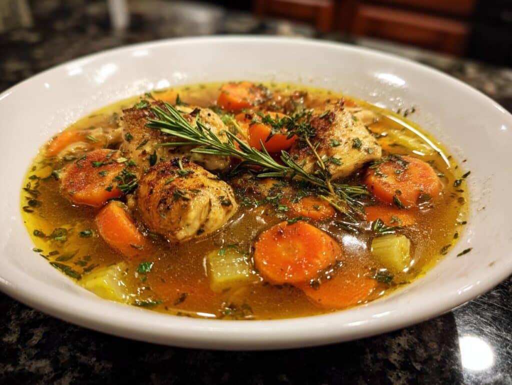 Garlic Butter Chicken Soup Bowl