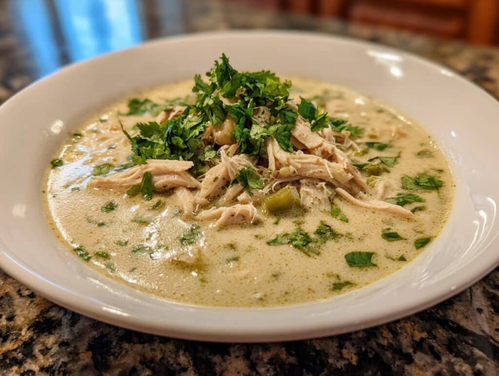 Green Chili Chicken Cream Soup