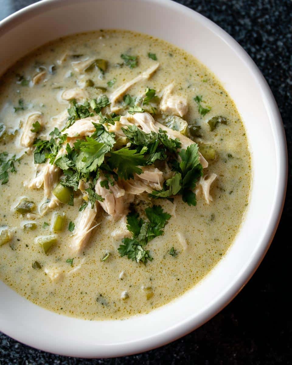 Green Chili Chicken Cream Soup - detail 2