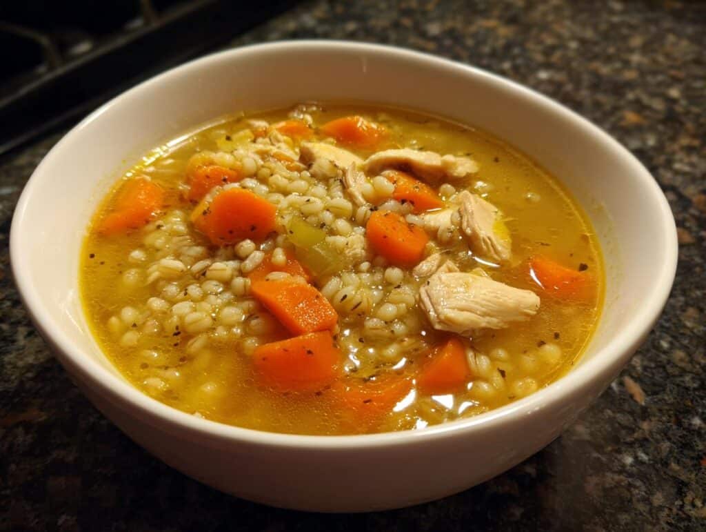 Hearty Chicken Barley Soup