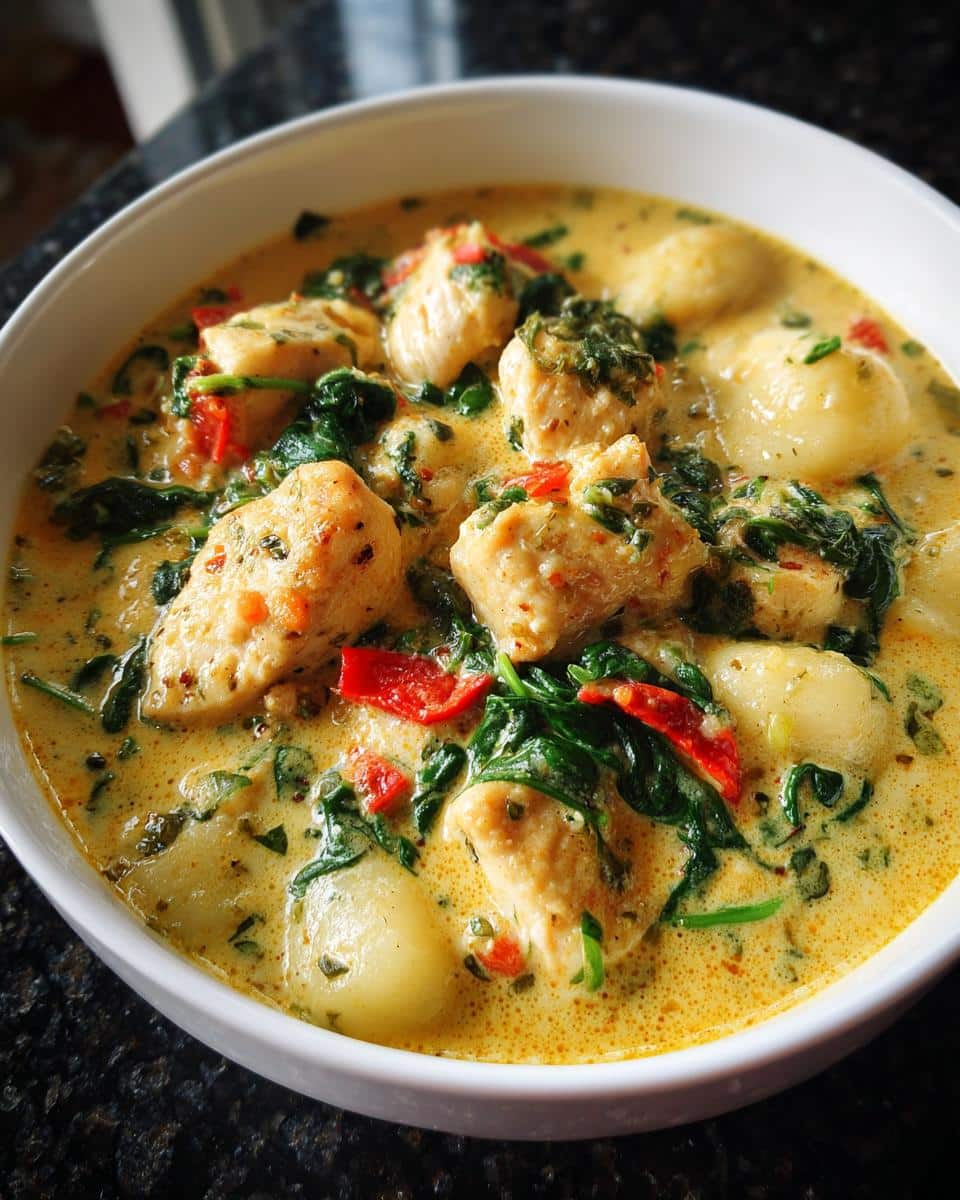 Italian Creamy Chicken Gnocchi Soup - detail 3