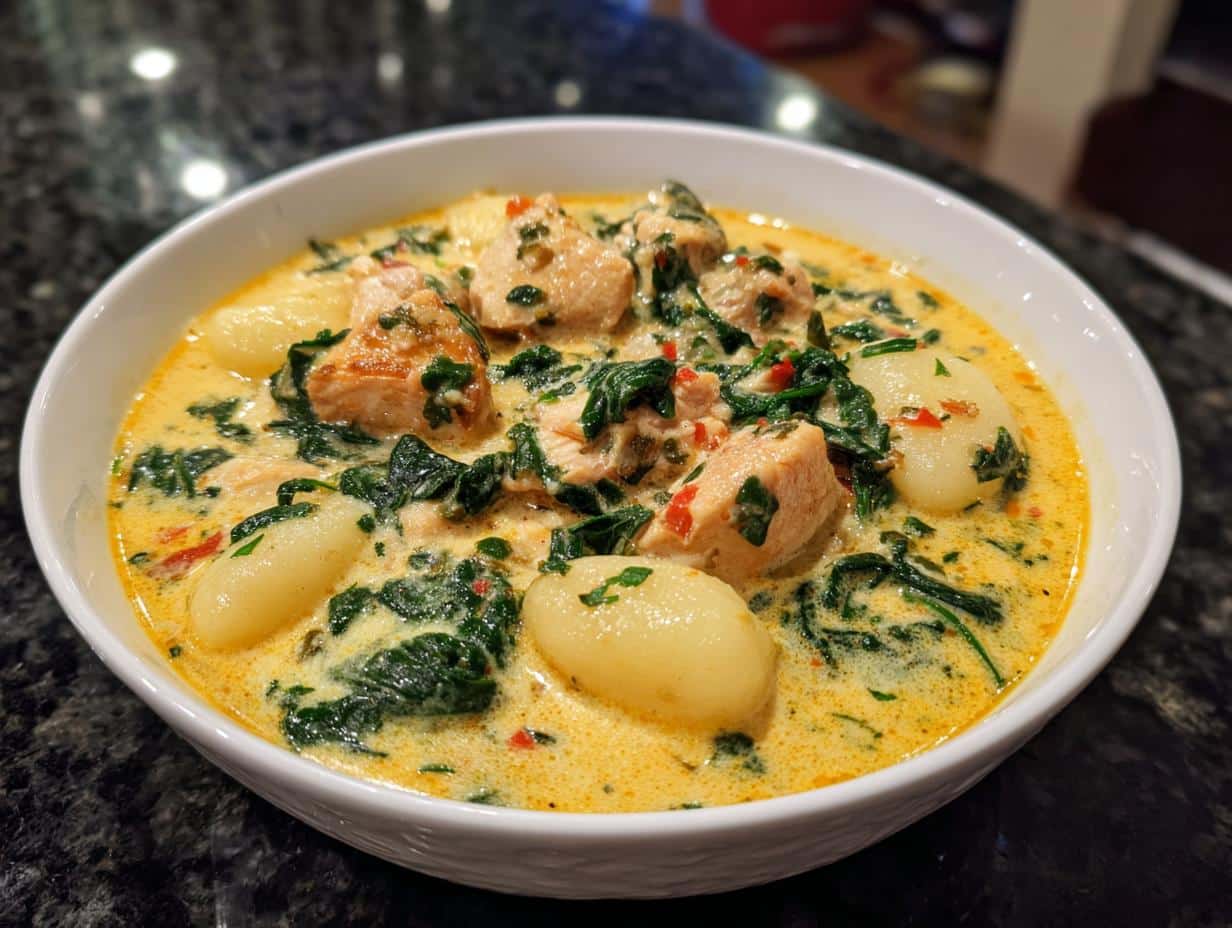 Italian Creamy Chicken Gnocchi Soup