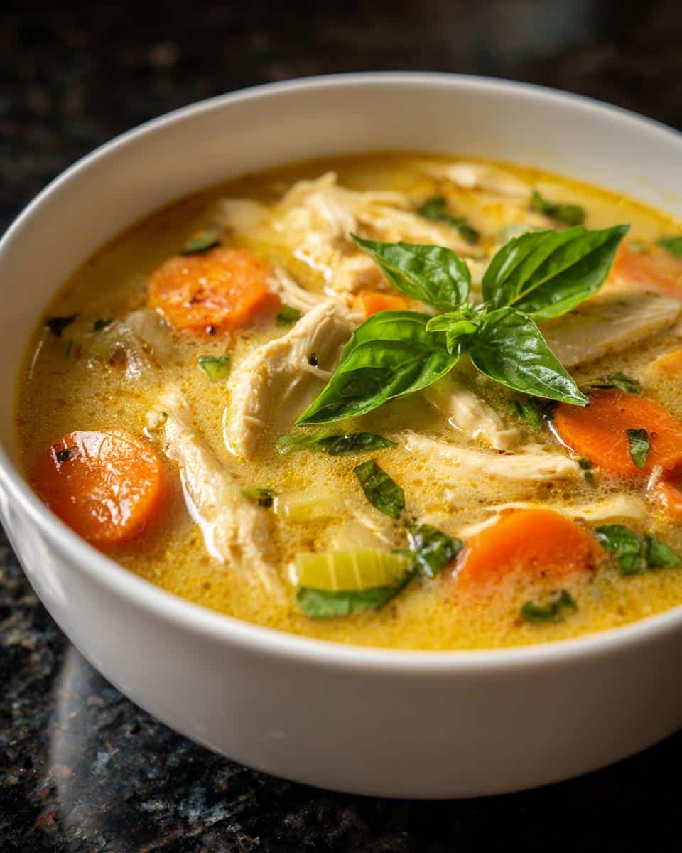 Lemon Basil Chicken Soup - detail 1