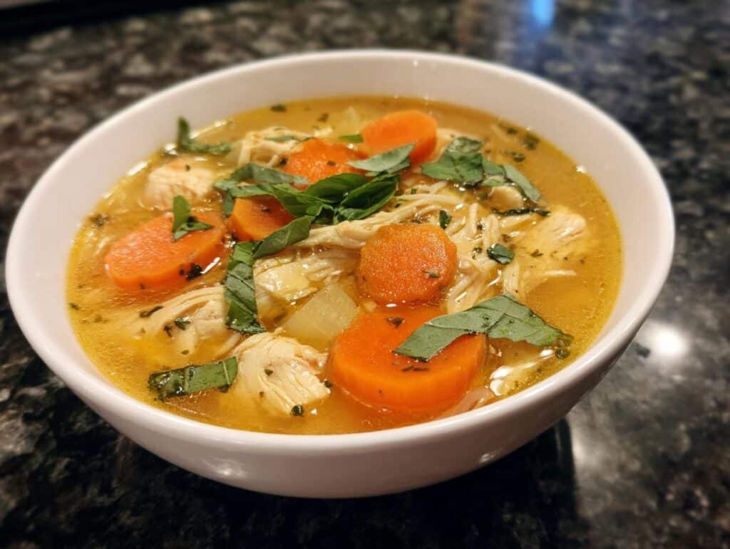 Lemon Basil Chicken Soup