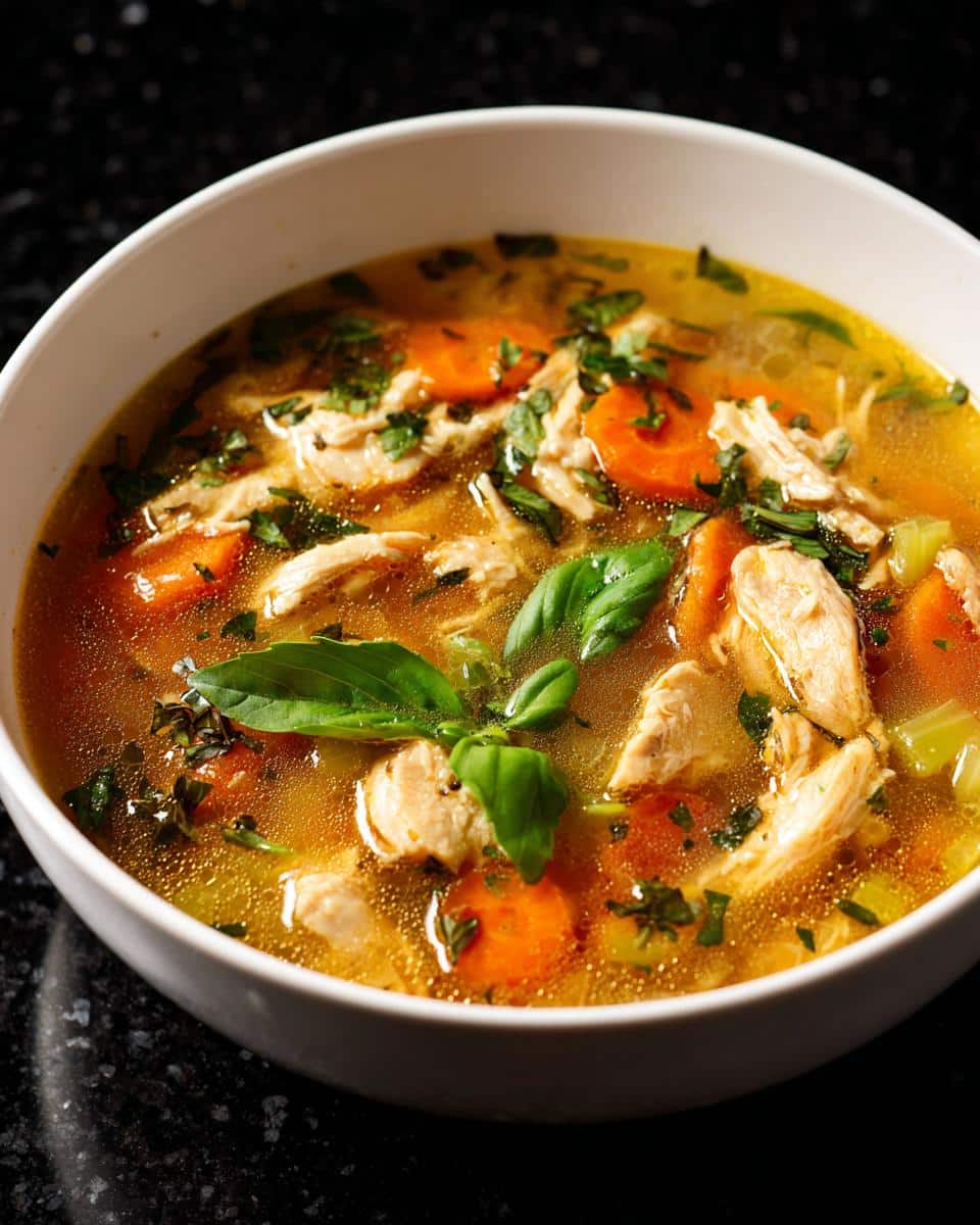 Lemon Basil Chicken Soup - detail 2