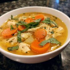 40-Minute Lemon Basil Chicken Soup That Heals & Delights