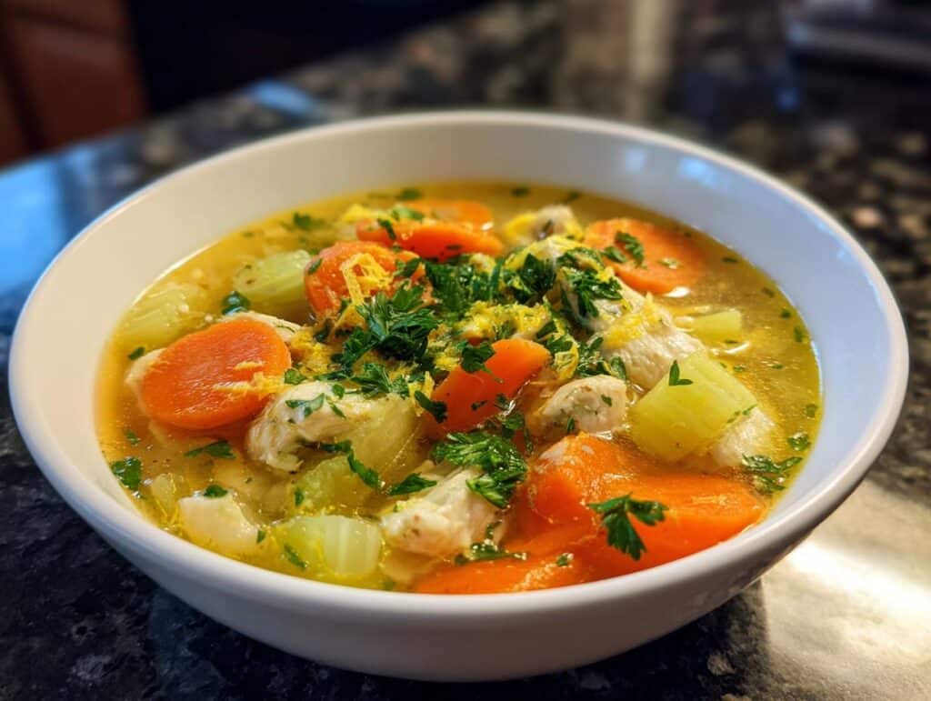 Lemon Butter Chicken Soup Bowl