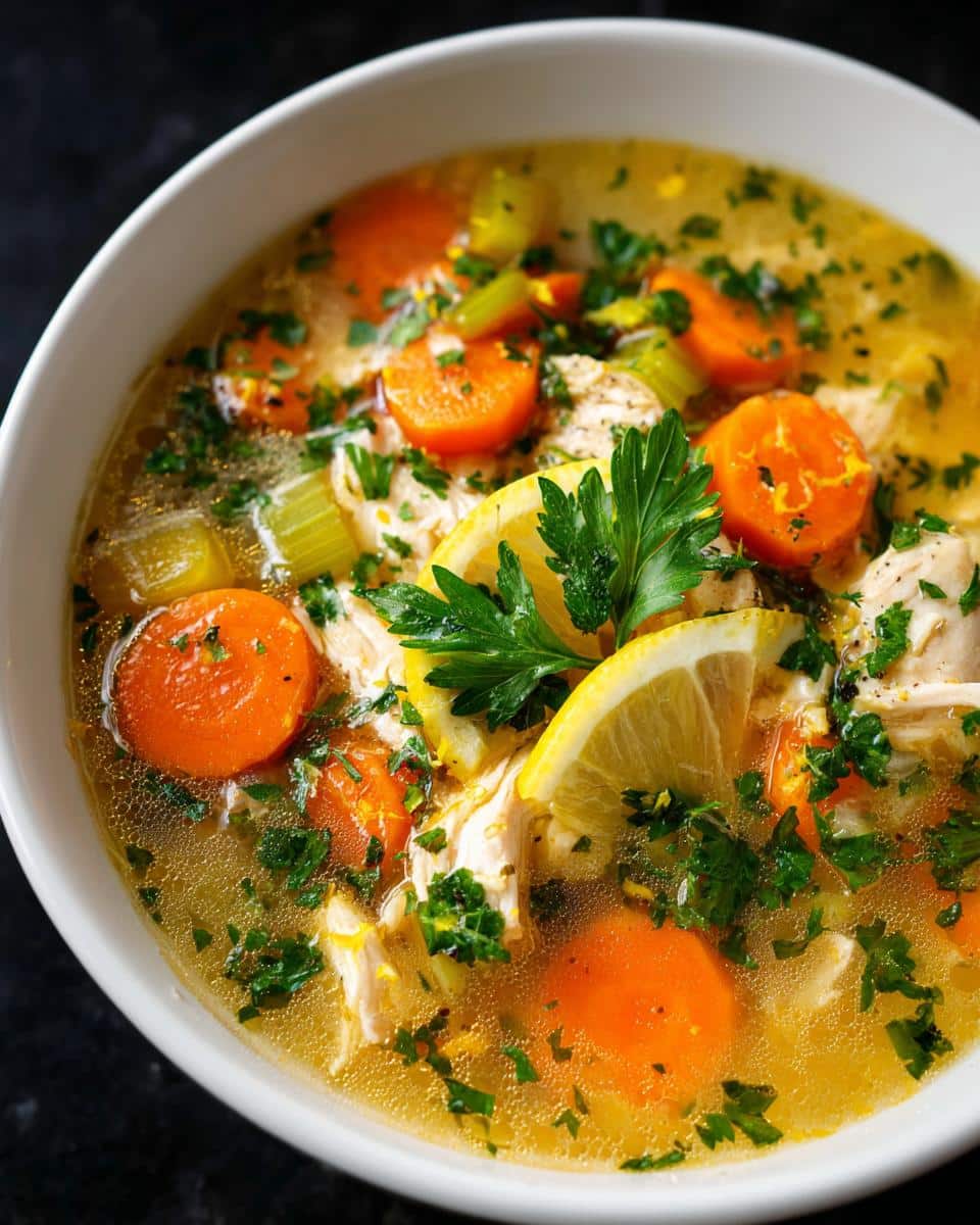 Lemon Butter Chicken Soup Bowl - detail 2