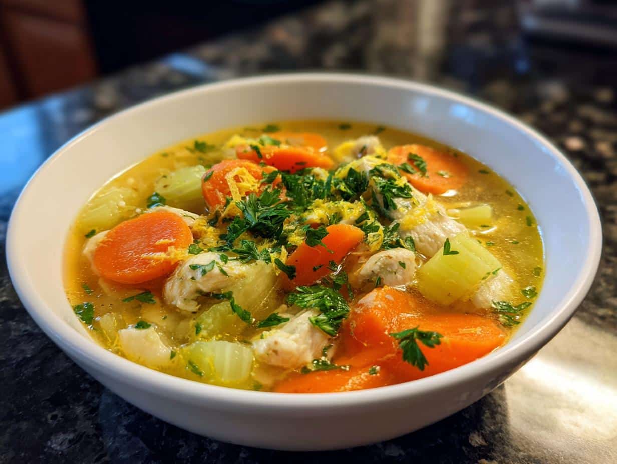 Lemon Butter Chicken Soup Bowl