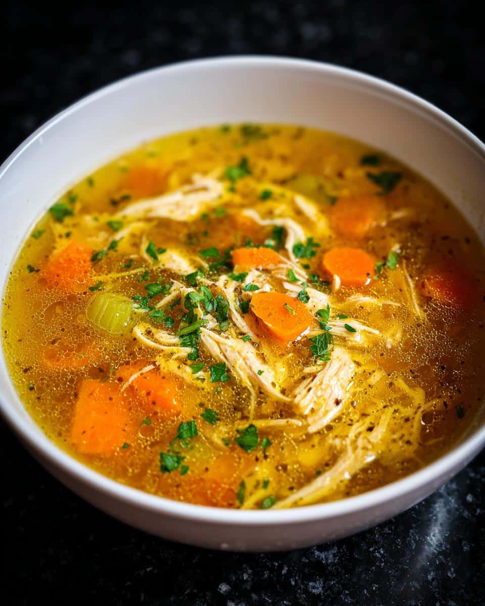 Lemon Pepper Chicken Broth Soup - detail 2