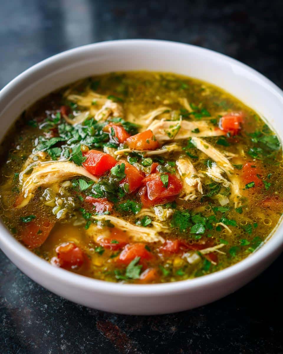 Mexican Green Enchilada Chicken Soup - detail 1