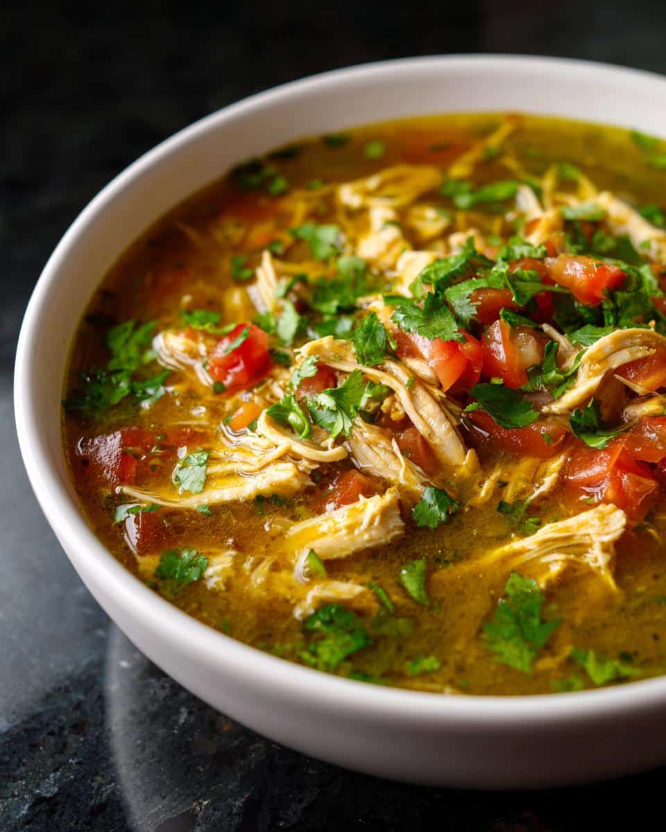 Mexican Green Enchilada Chicken Soup - detail 2