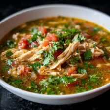 20-Minute Mexican Green Enchilada Chicken Soup - Rich & Healthy