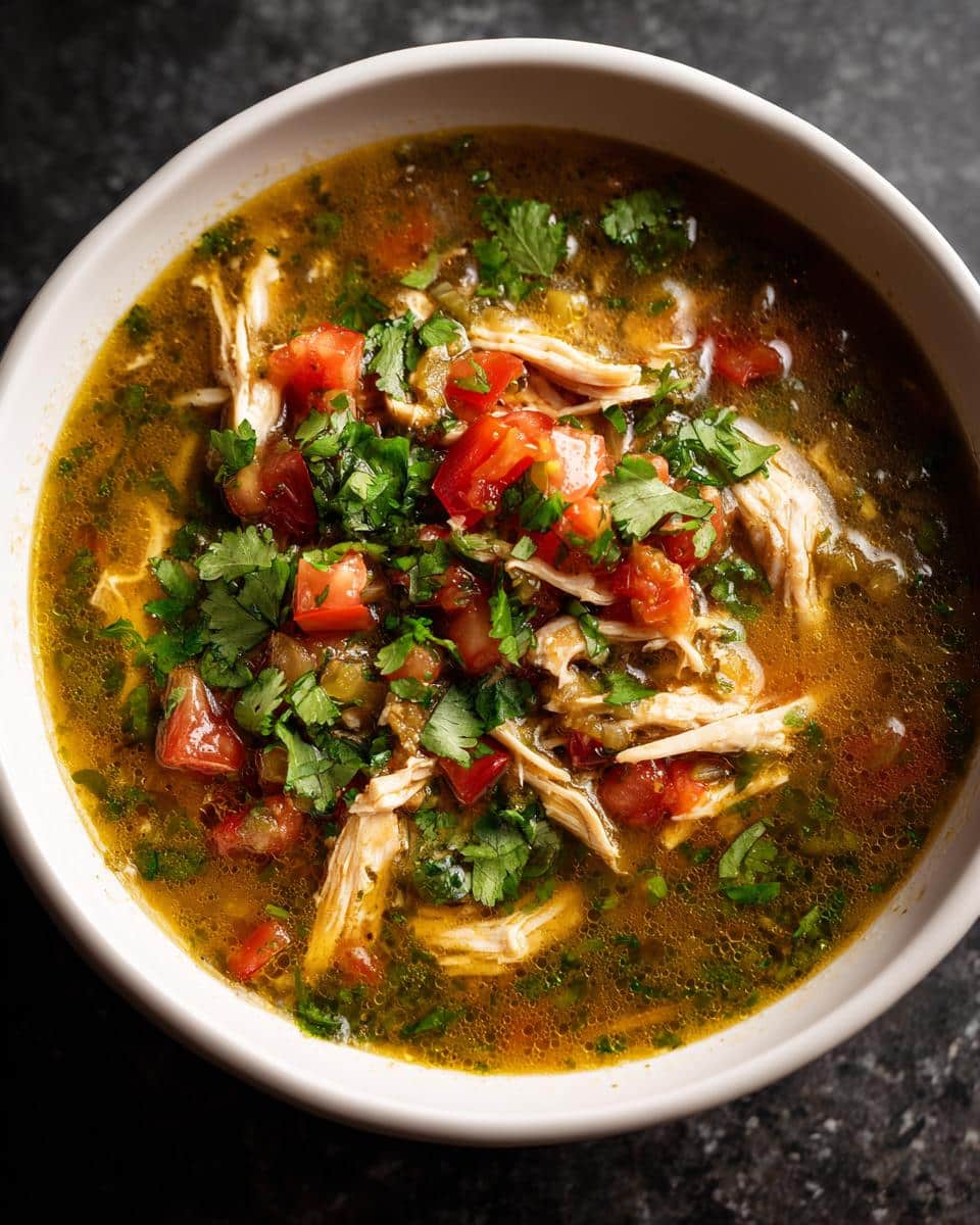 Mexican Green Enchilada Chicken Soup - detail 4