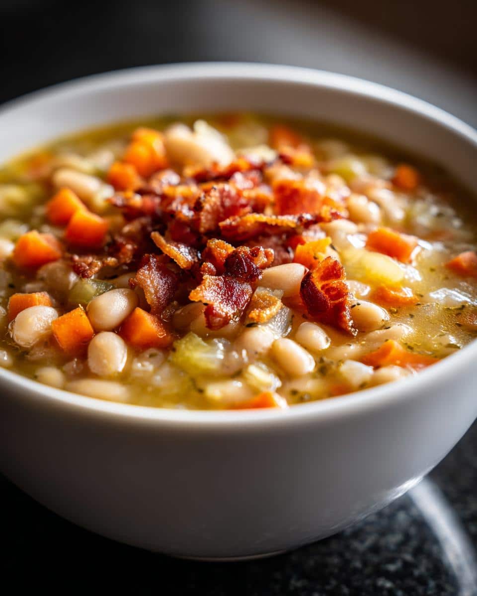 Navy Bean Soup with Rustic Texture - detail 1