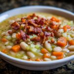 Navy Bean Soup with Rustic Texture