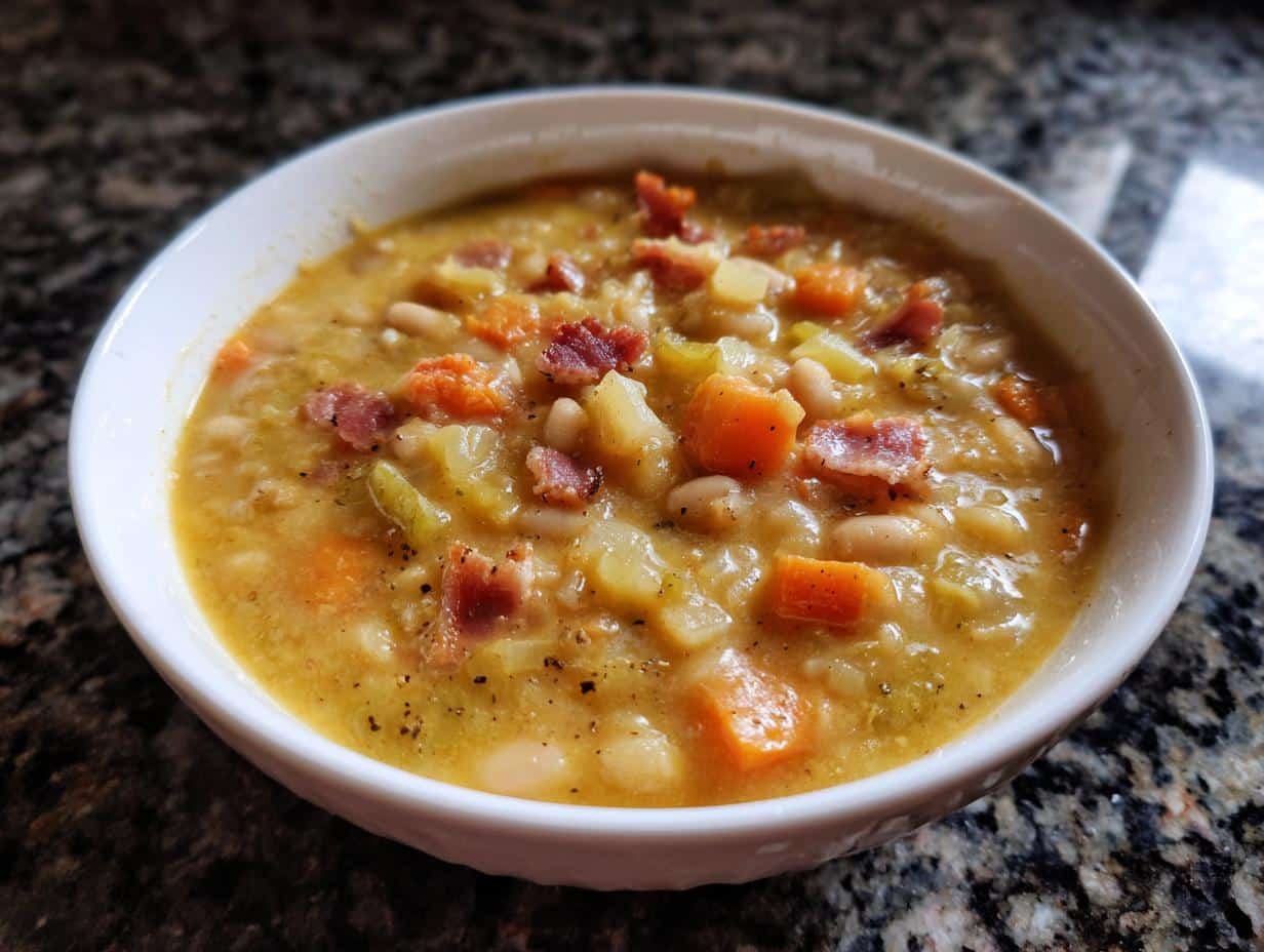 Navy Bean Soup with Traditional Flavor