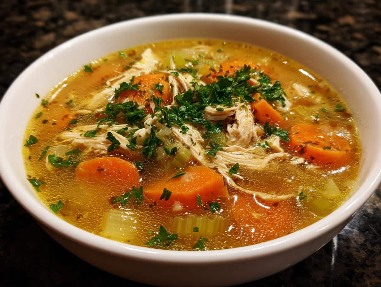 Roasted Garlic Chicken Soup